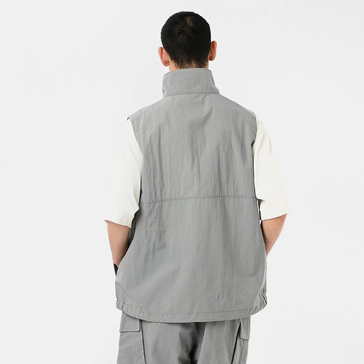 Oversized Stand Neck Vest