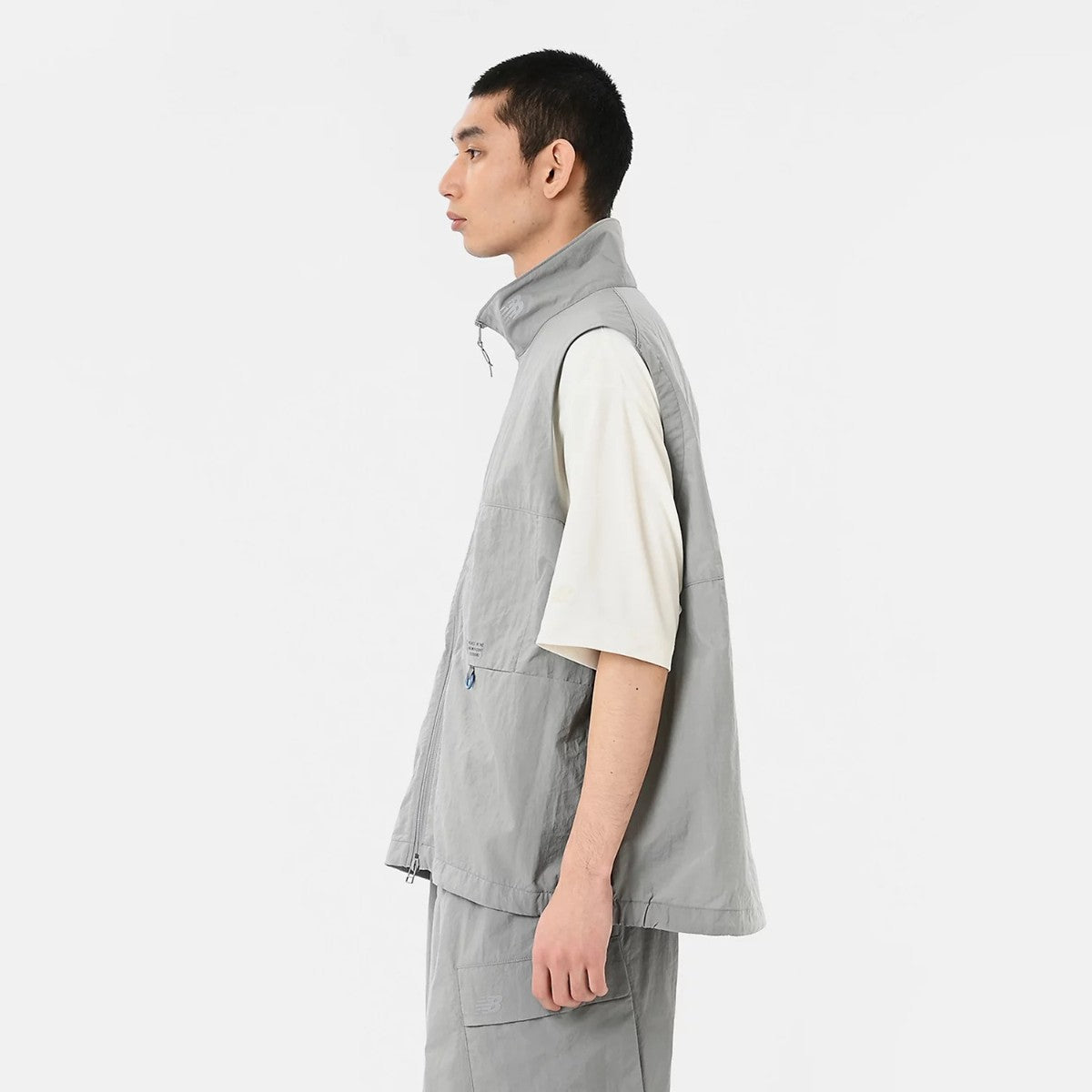 Oversized Stand Neck Vest