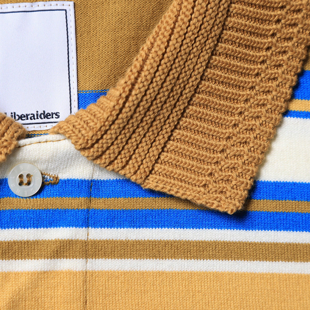 MULTI STRIPE L/S POLO SHIRT