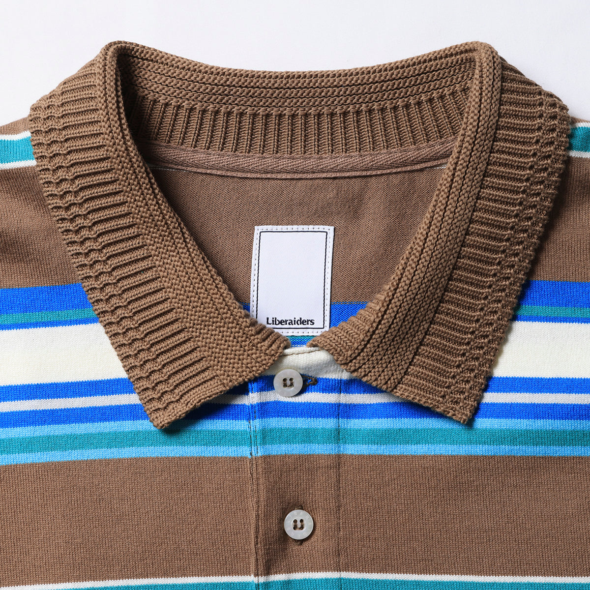 MULTI STRIPE L/S POLO SHIRT