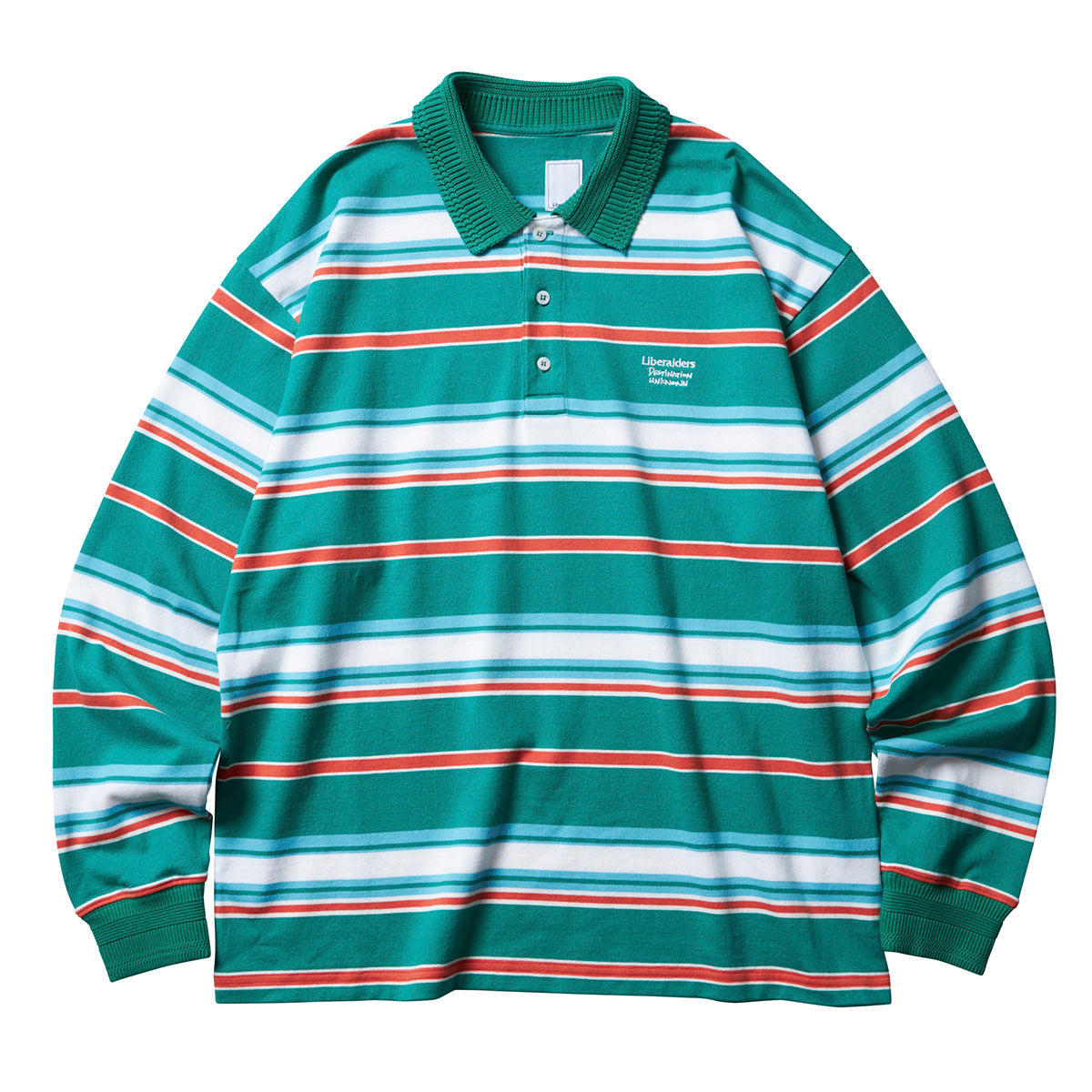 MULTI STRIPE L/S POLO SHIRT
