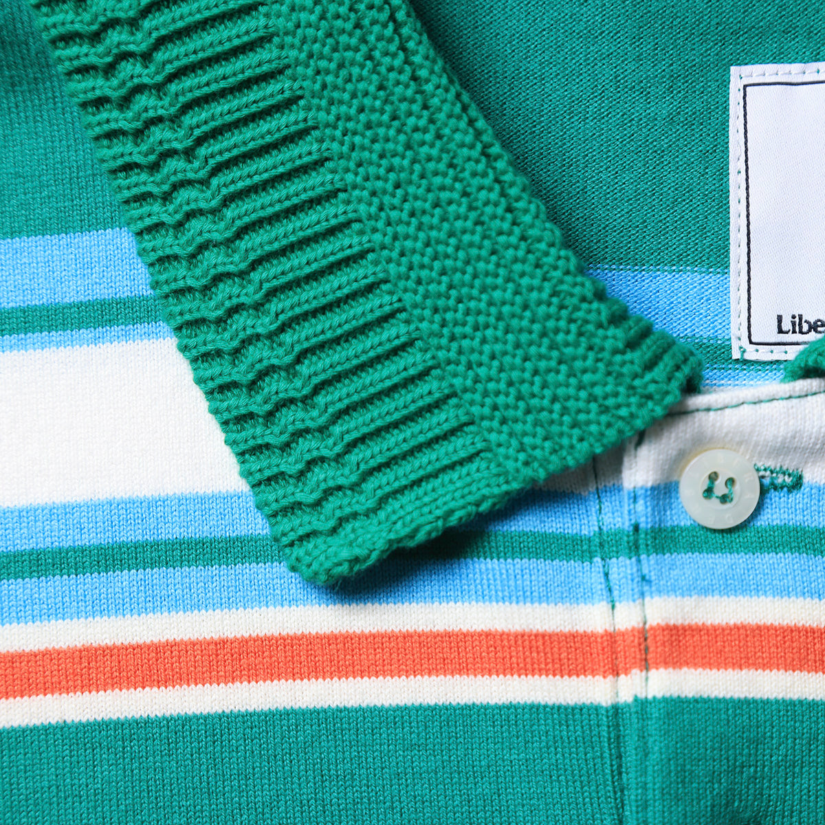 MULTI STRIPE L/S POLO SHIRT