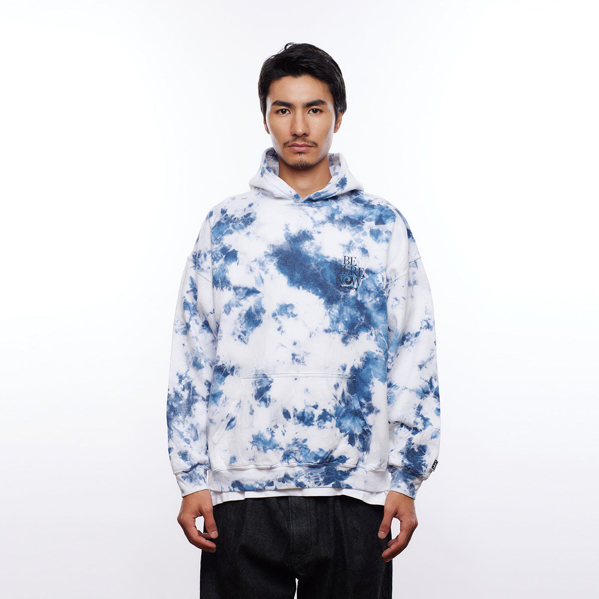 BE HERE NOW TIE-DYE HOODIE