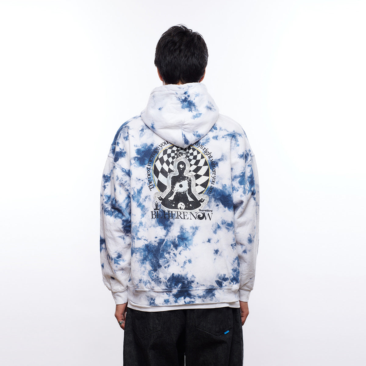 BE HERE NOW TIE-DYE HOODIE