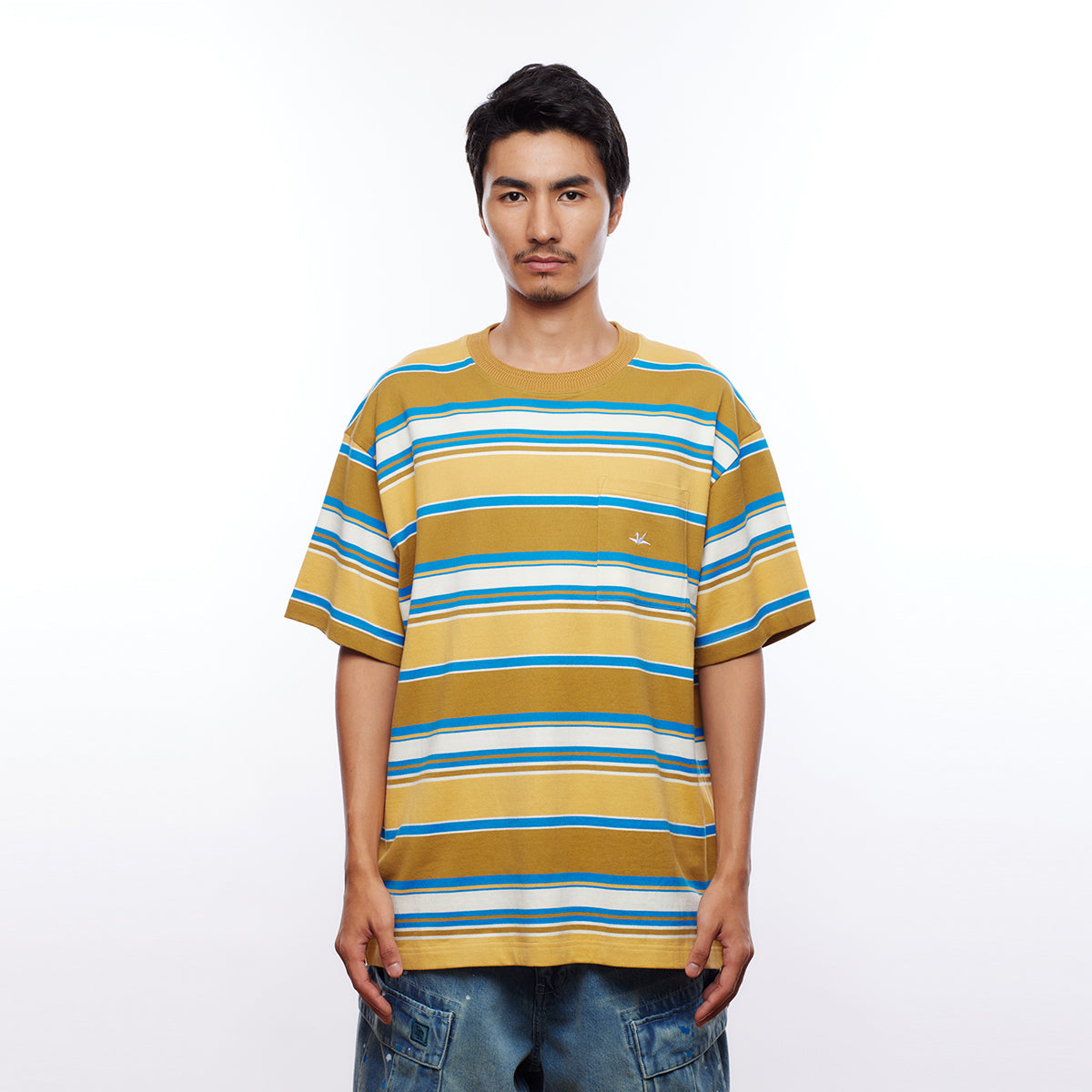 MULTI STRIPE POCKET TEE