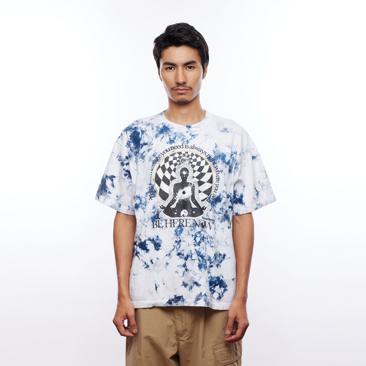 BE HERE NOW TIE DYE TEE