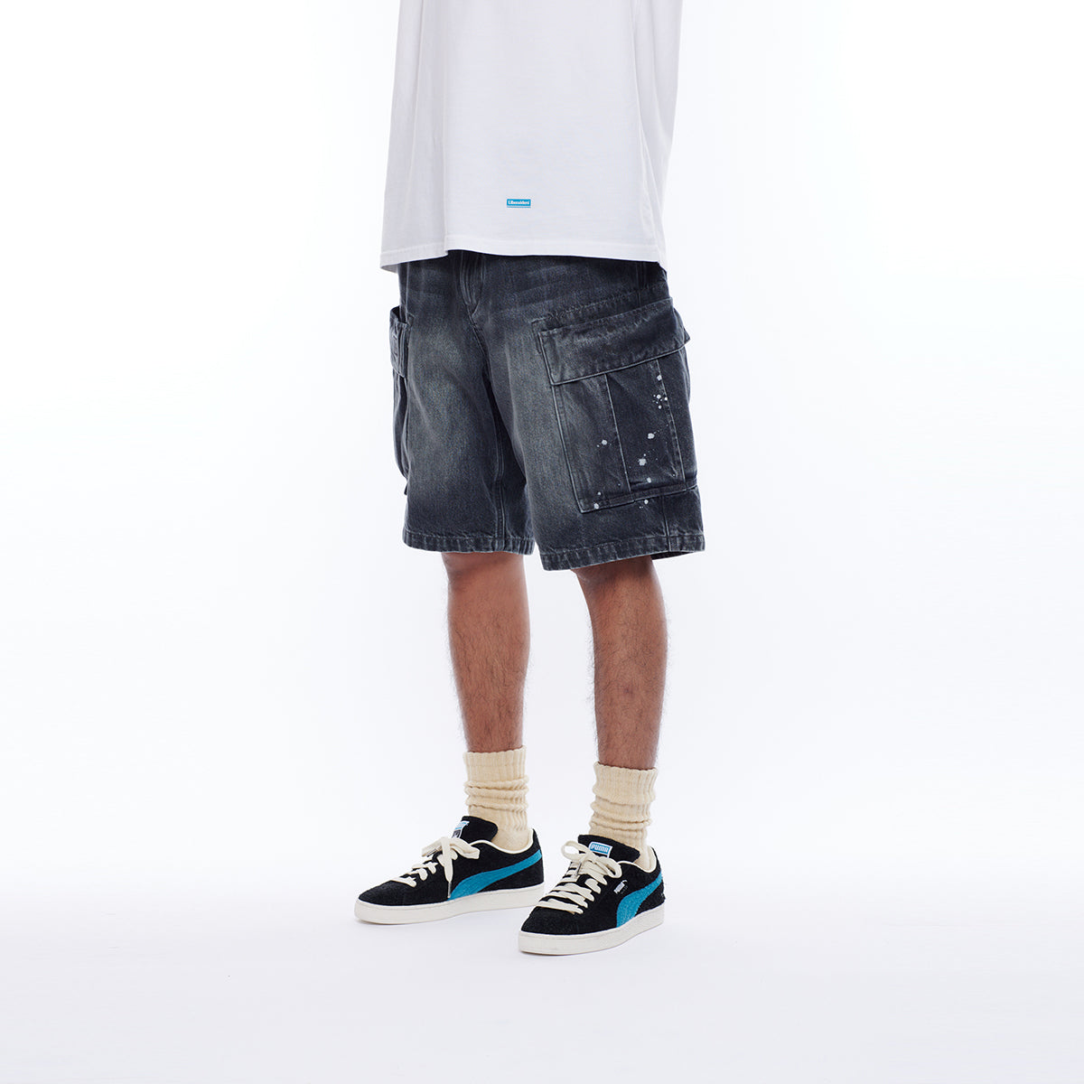 DENIM 6POCKET SHORTS