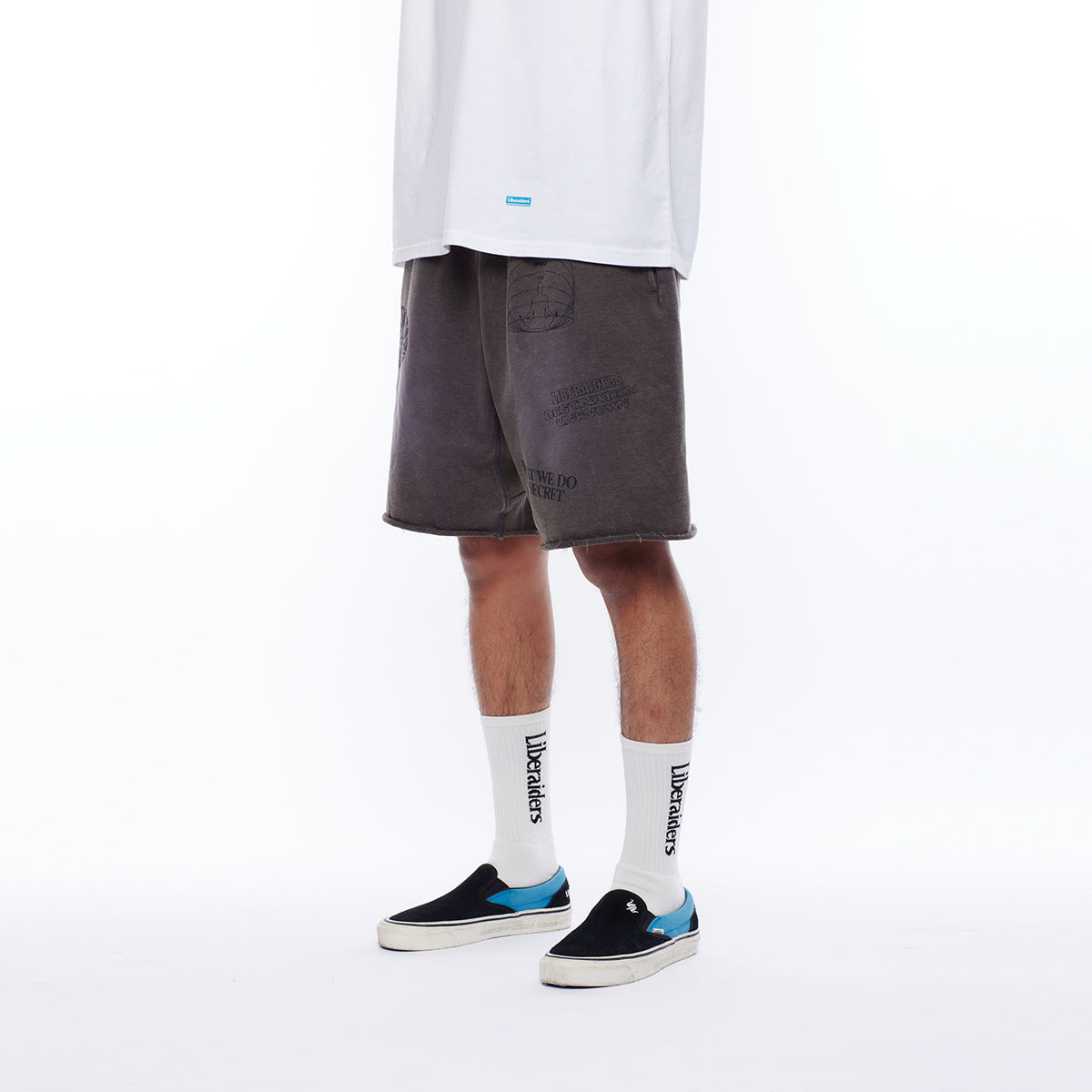 HANDWRITING PRINT SWEAT SHORTS