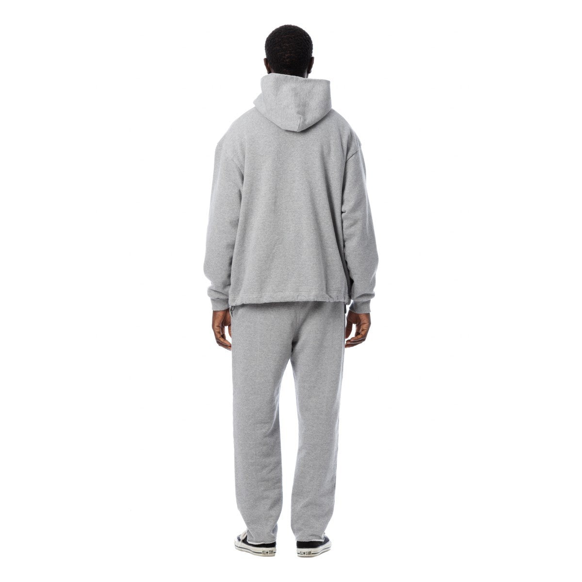 Sandinista American Cotton Elastic Hooded Sweatshirt - HEATHER GRAY