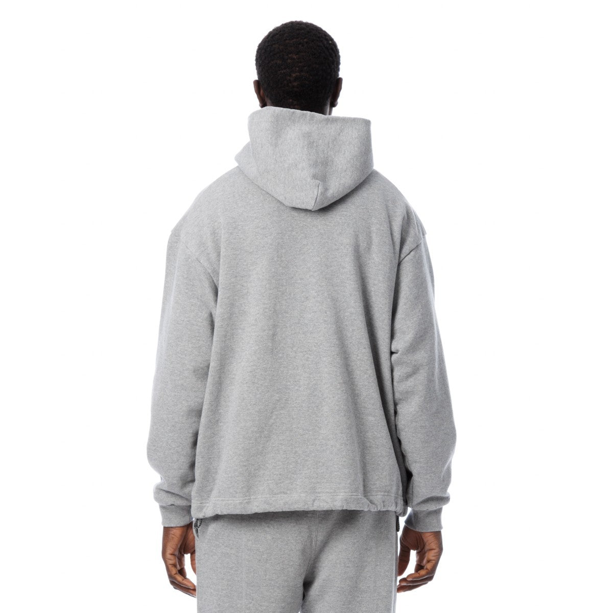Sandinista American Cotton Elastic Hooded Sweatshirt - HEATHER GRAY