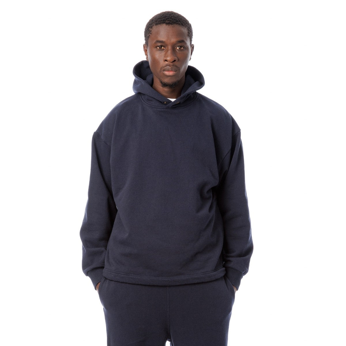 Sandinista American Cotton Elastic Hooded Sweatshirt - NAVY
