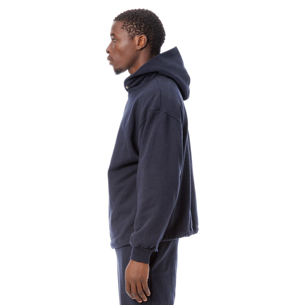 Sandinista American Cotton Elastic Hooded Sweatshirt - NAVY