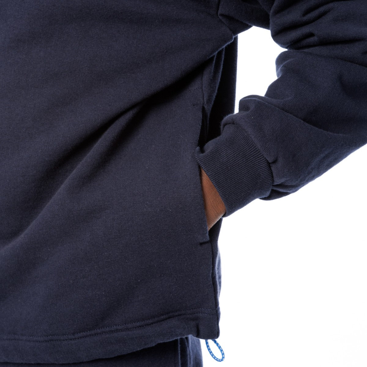 Sandinista American Cotton Elastic Hooded Sweatshirt - NAVY