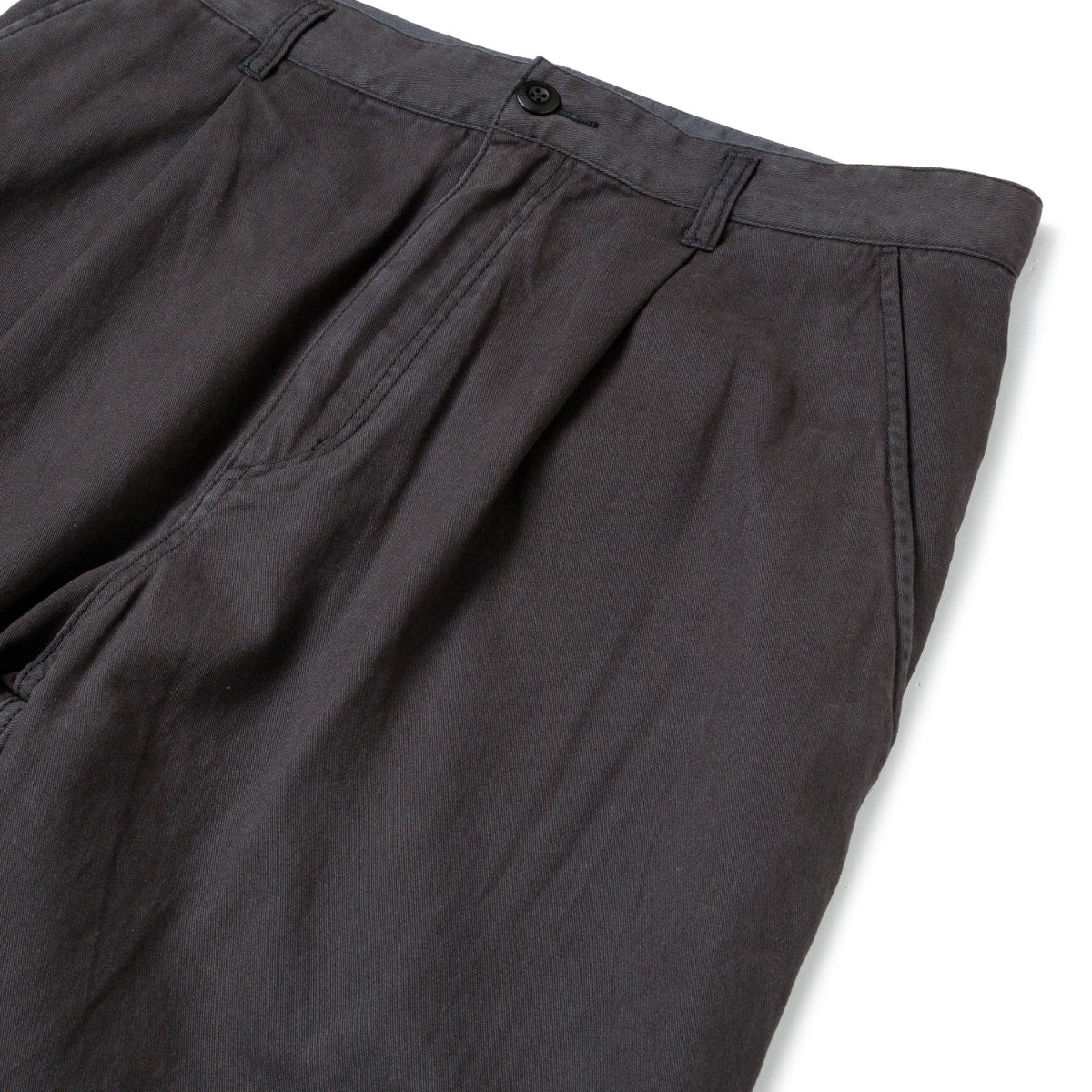 Sandinista Vintage Chino Tuck Pants Overdyed - VINTAGE BLACK