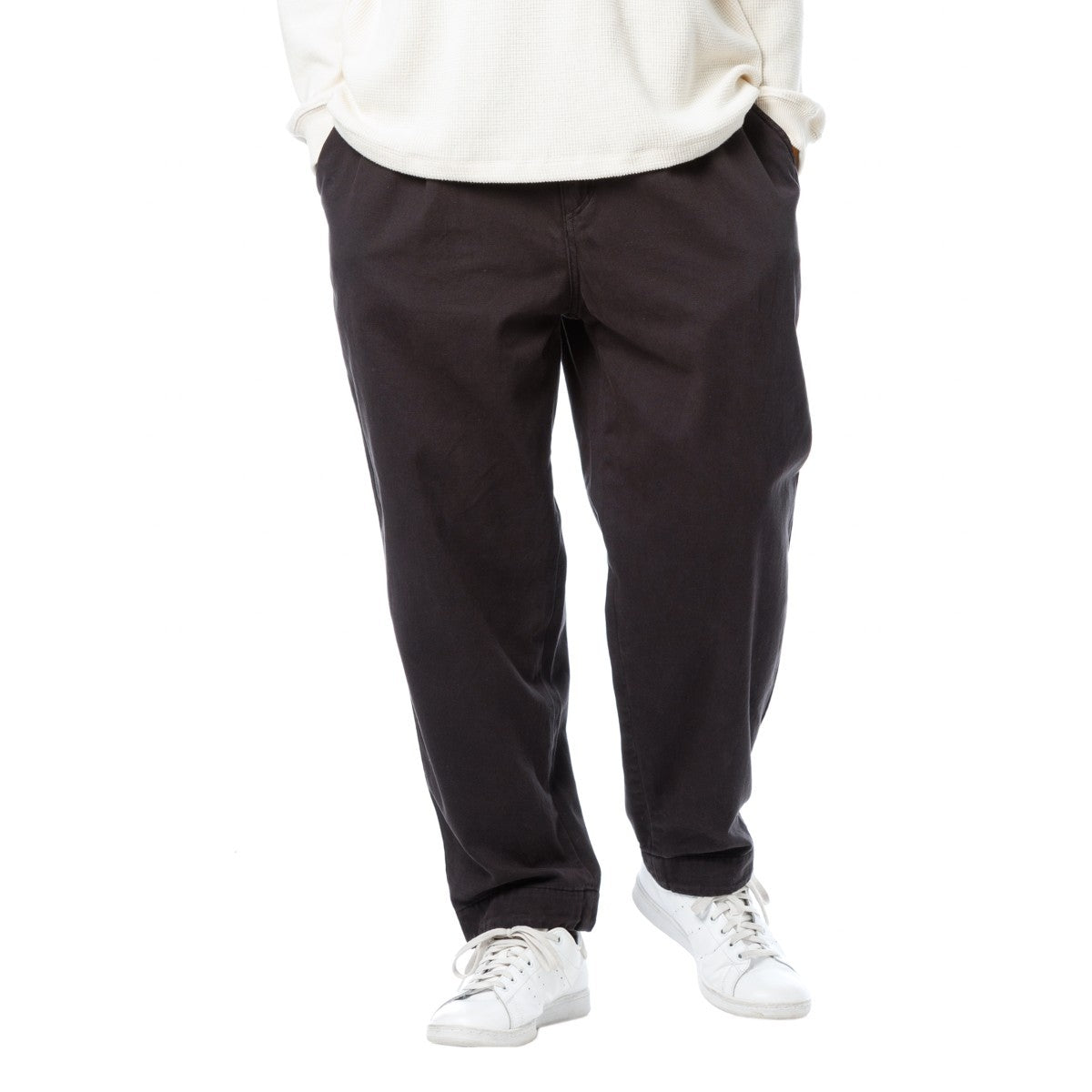 Sandinista Vintage Chino Tuck Pants Overdyed - VINTAGE BLACK