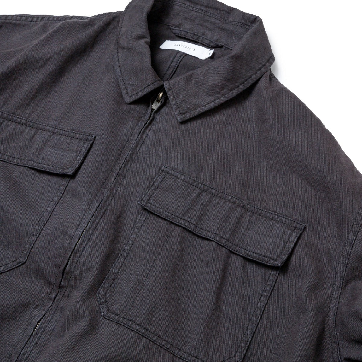 Sandinista Vintage Chino Jacket Overdyed - VINTAGE BLACK