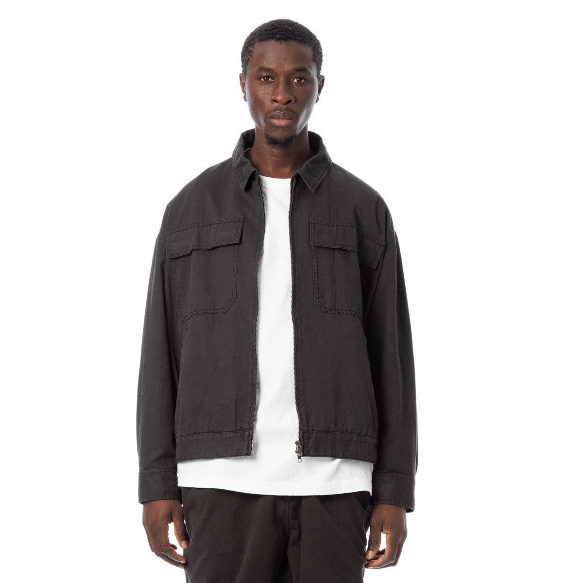 Sandinista Vintage Chino Jacket Overdyed - VINTAGE BLACK