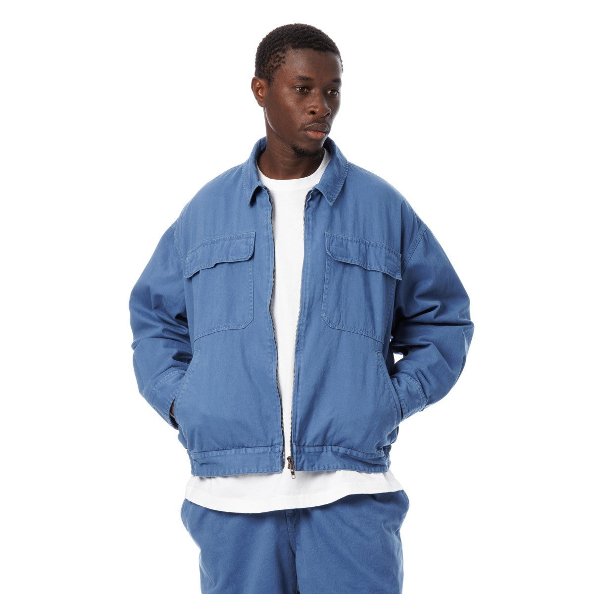 Sandinista Vintage Chino Jacket Overdyed - VINTAGE BLUE