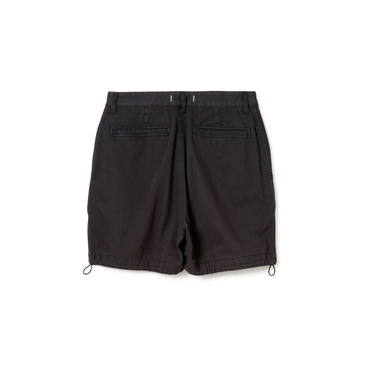 Sandinista Vintage Chino Tuck Shorts Overdyed - VINTAGE BLACK