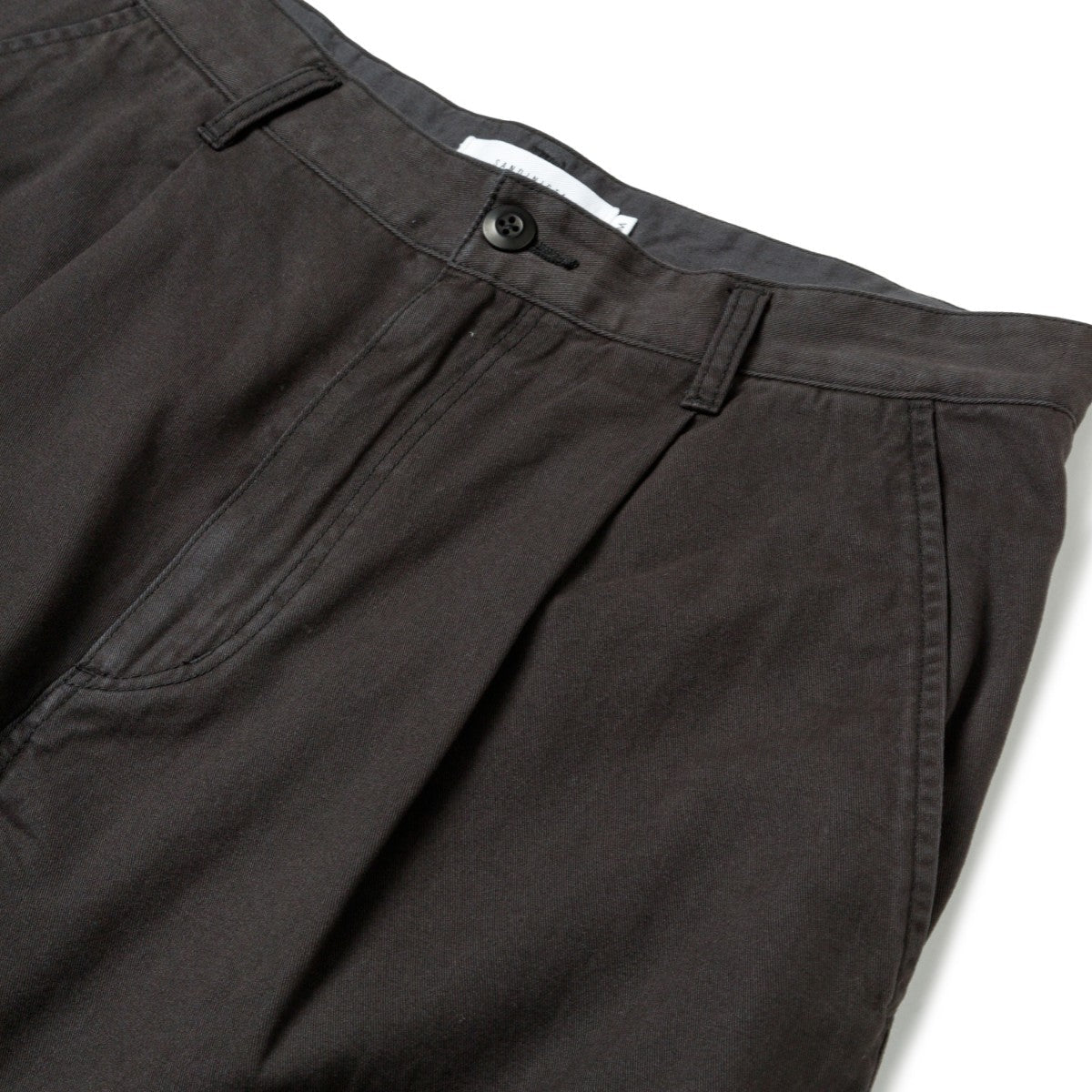 Sandinista Vintage Chino Tuck Shorts Overdyed - VINTAGE BLACK