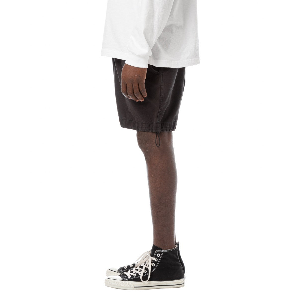 Sandinista Vintage Chino Tuck Shorts Overdyed - VINTAGE BLACK