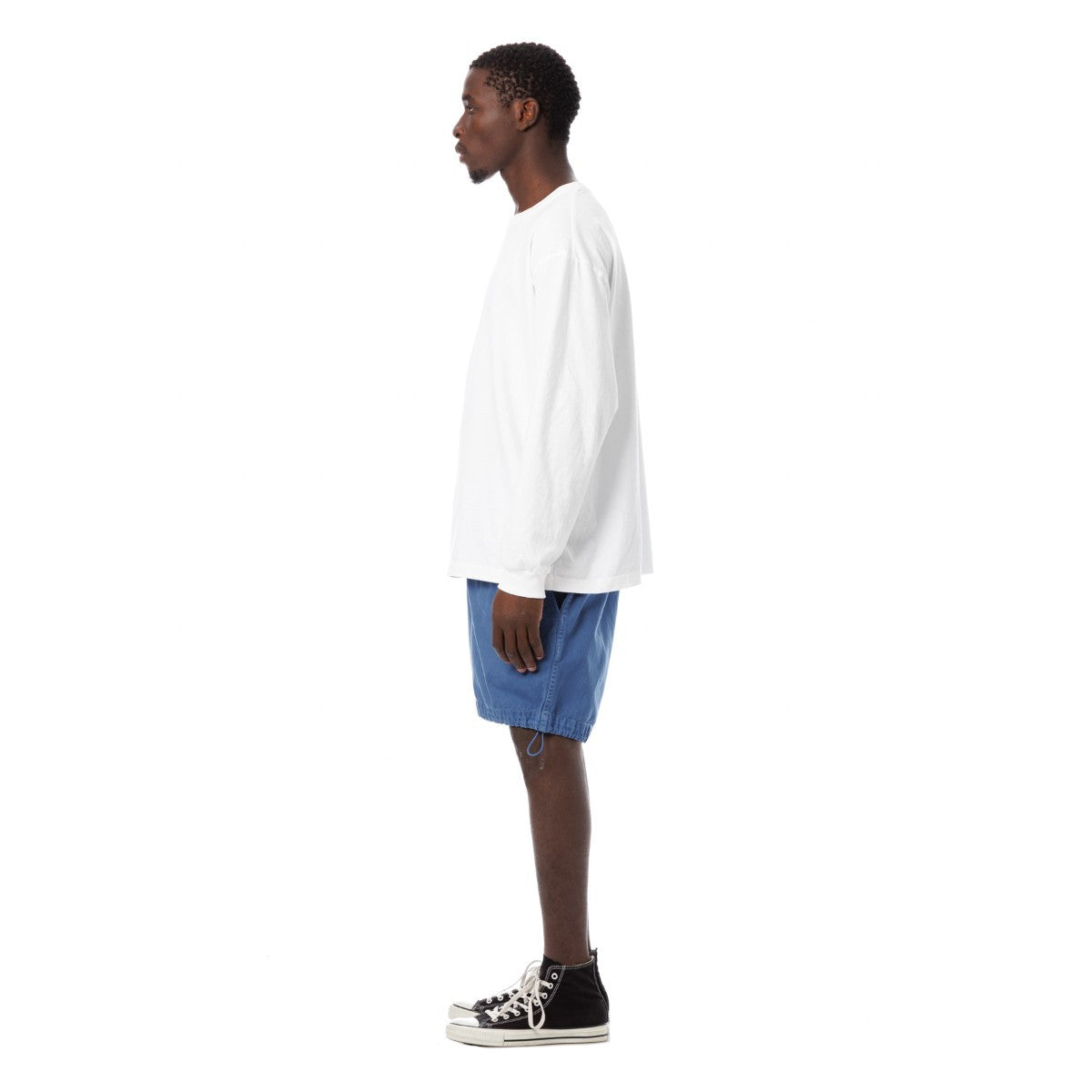 Sandinista Vintage Chino Tuck Shorts Overdyed - VINTAGE BLUE