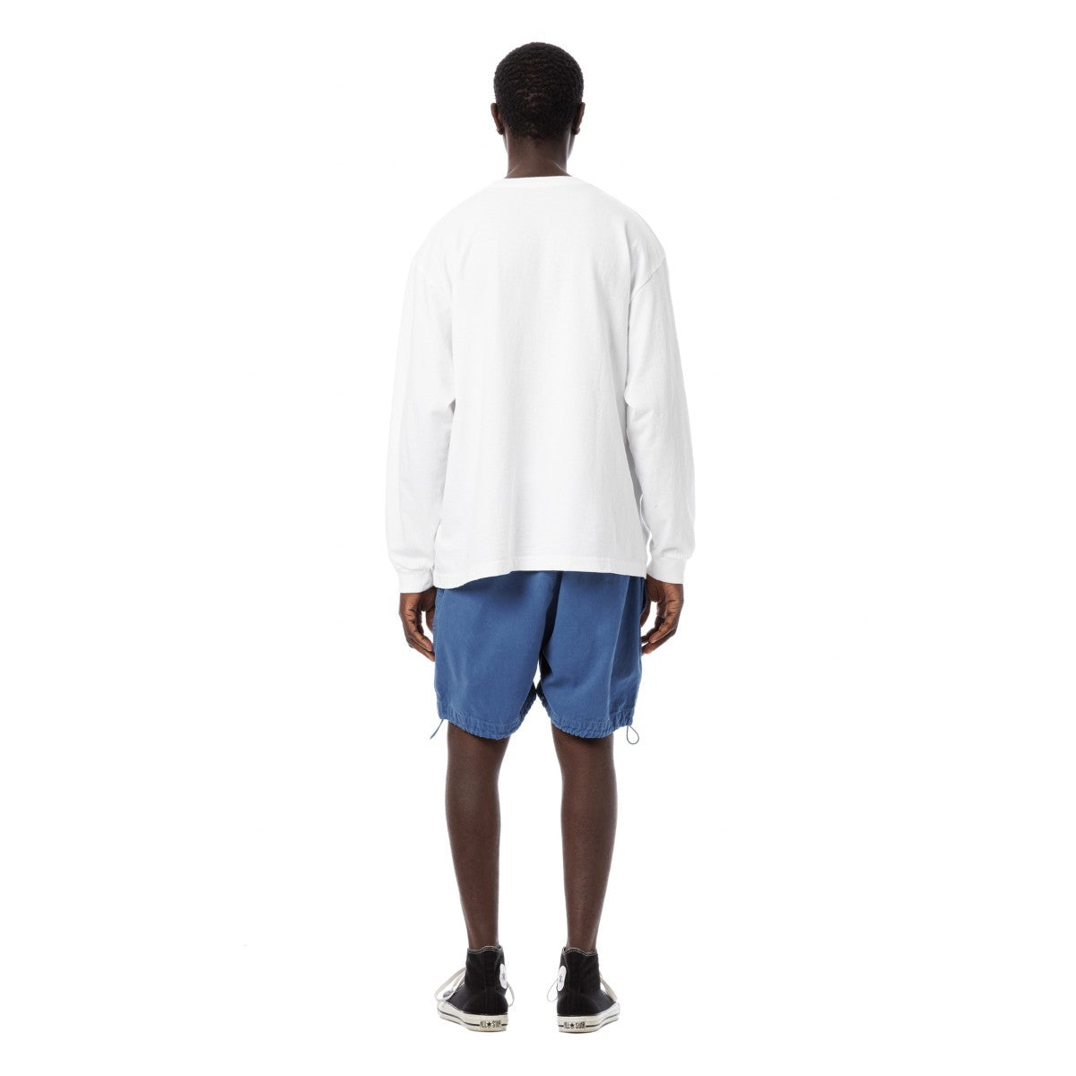 Sandinista Vintage Chino Tuck Shorts Overdyed - VINTAGE BLUE