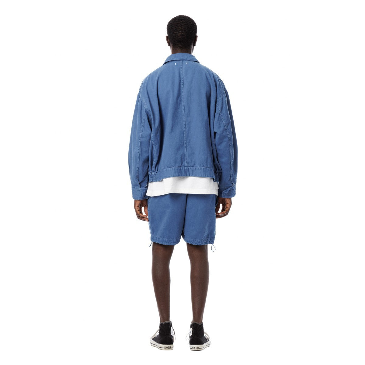 Sandinista Vintage Chino Tuck Shorts Overdyed - VINTAGE BLUE