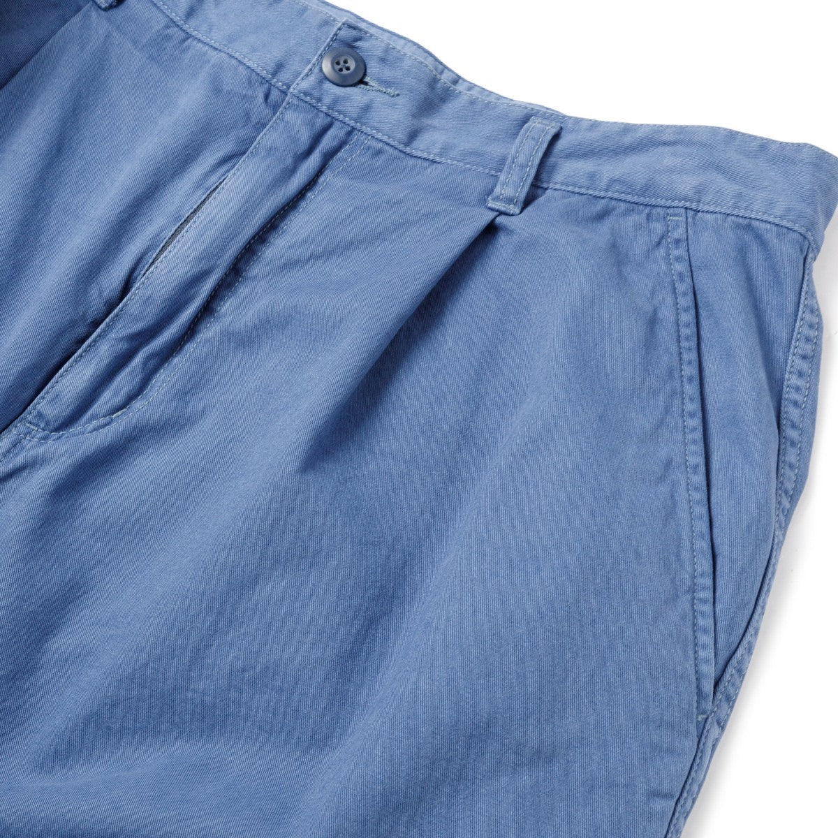 Sandinista Vintage Chino Tuck Shorts Overdyed - VINTAGE BLUE