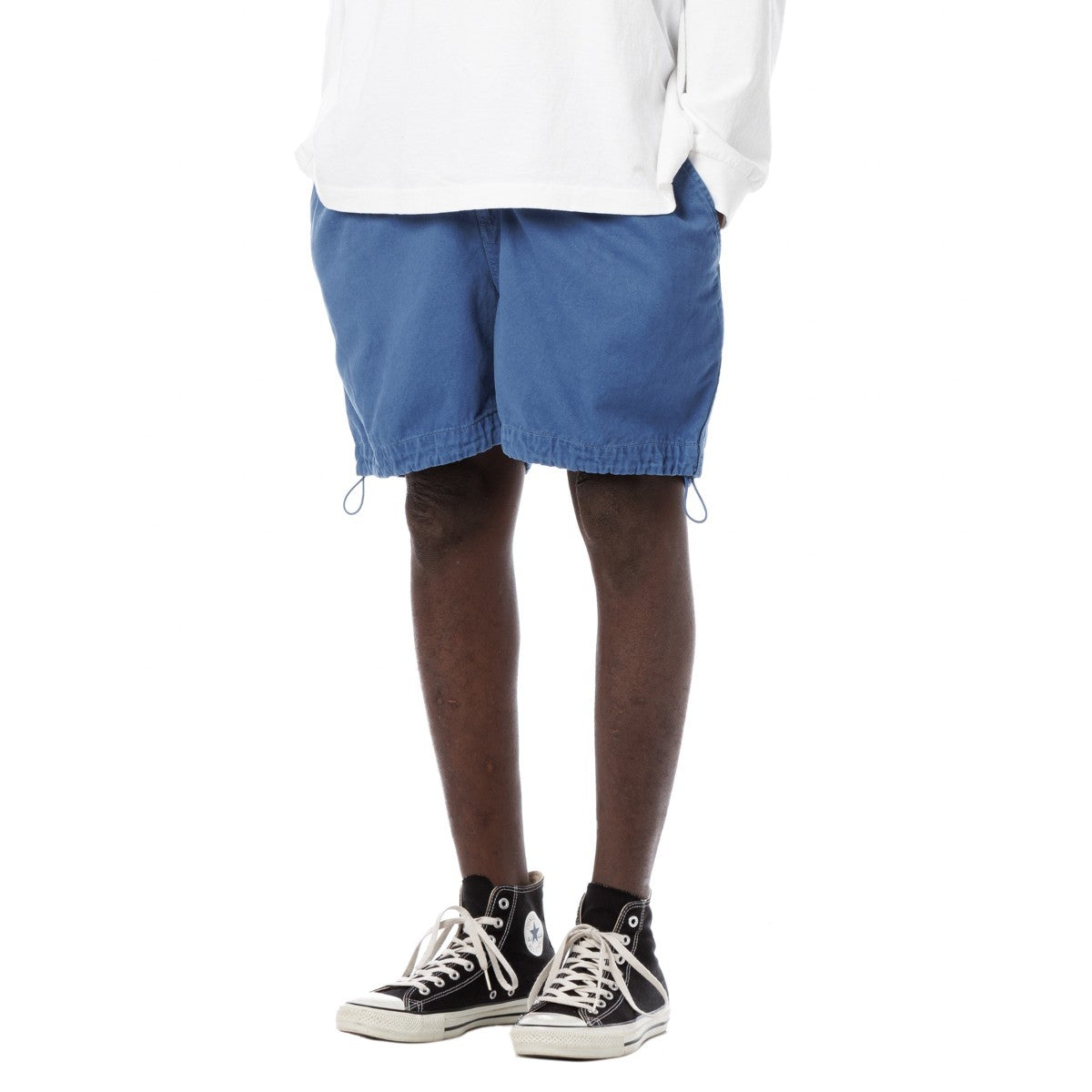 Sandinista Vintage Chino Tuck Shorts Overdyed - VINTAGE BLUE