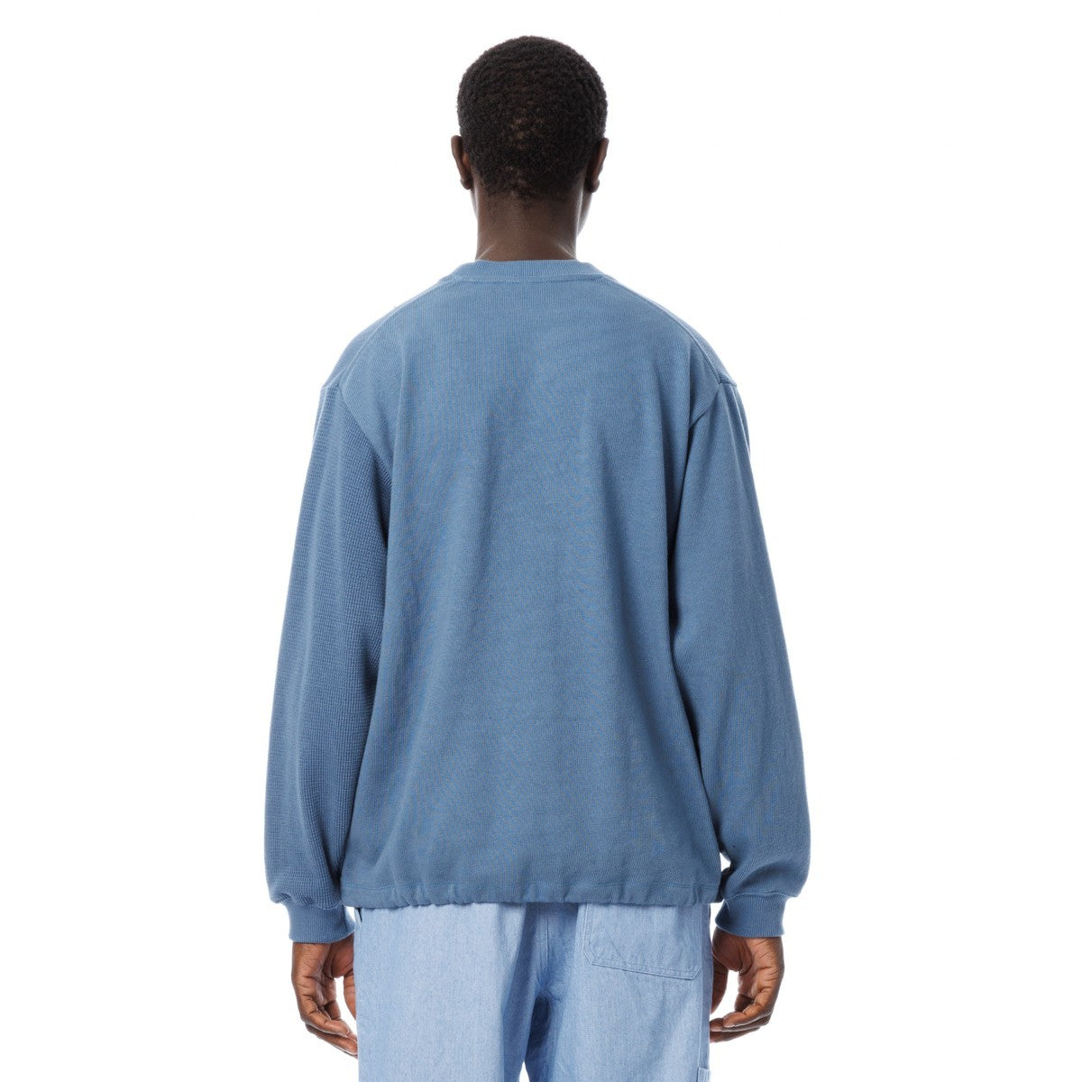 Sandinista 2 Tone Cotton Knit Top - SMOKE BLUE