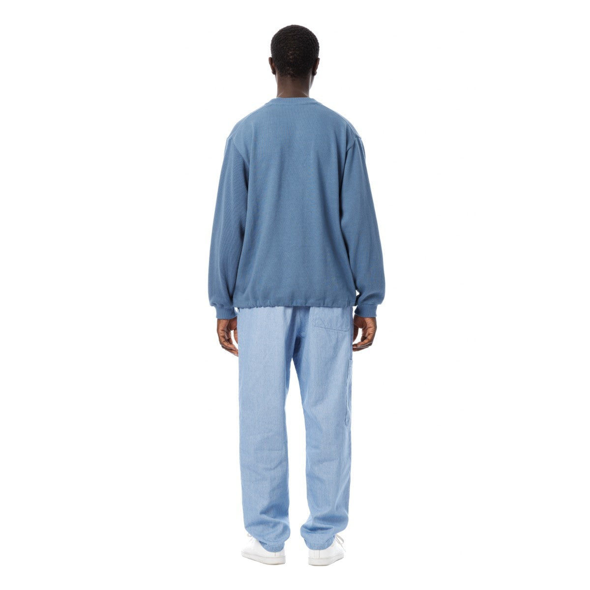 Sandinista 2 Tone Cotton Knit Top - SMOKE BLUE