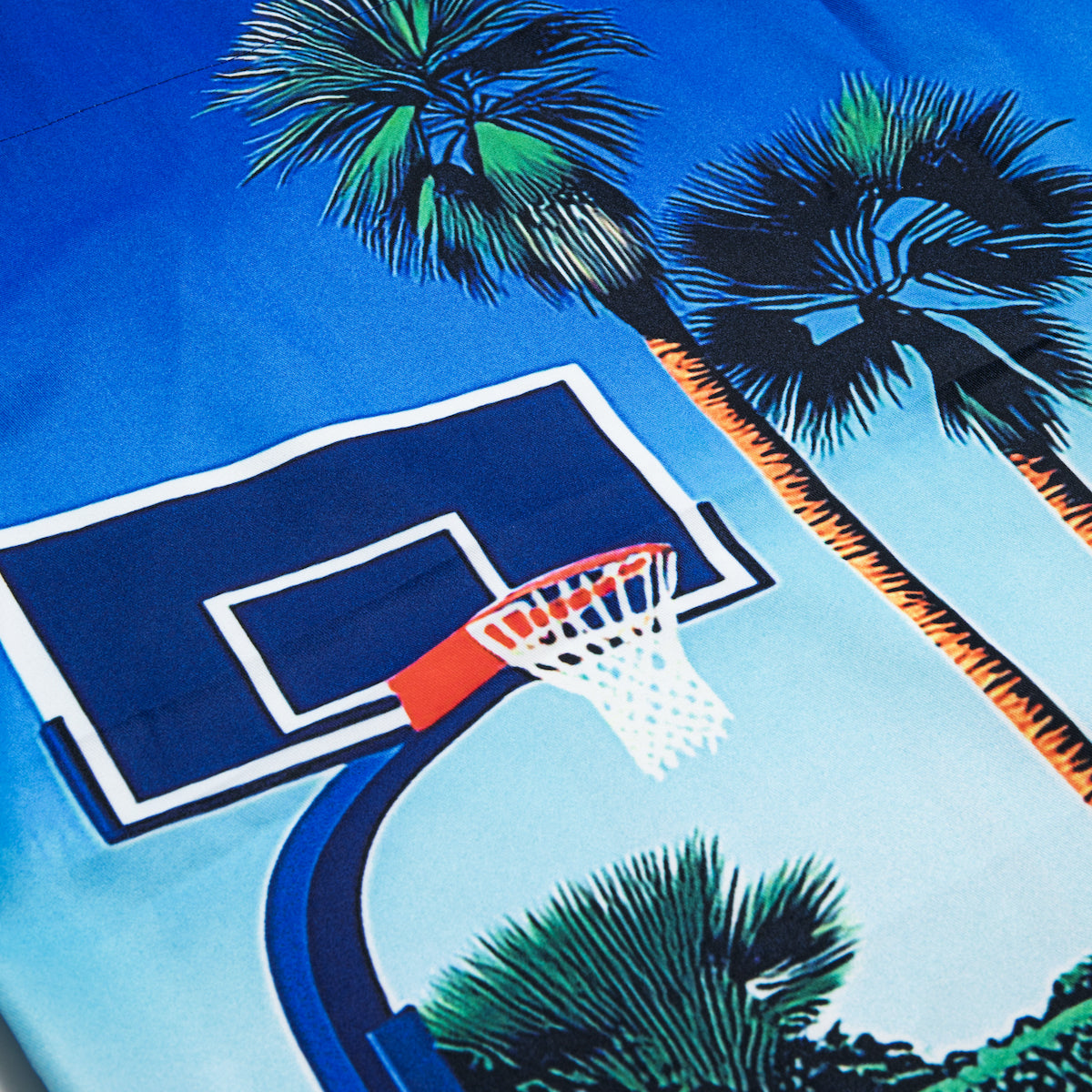 ”Palm Basketball Court” Aloha Shirt