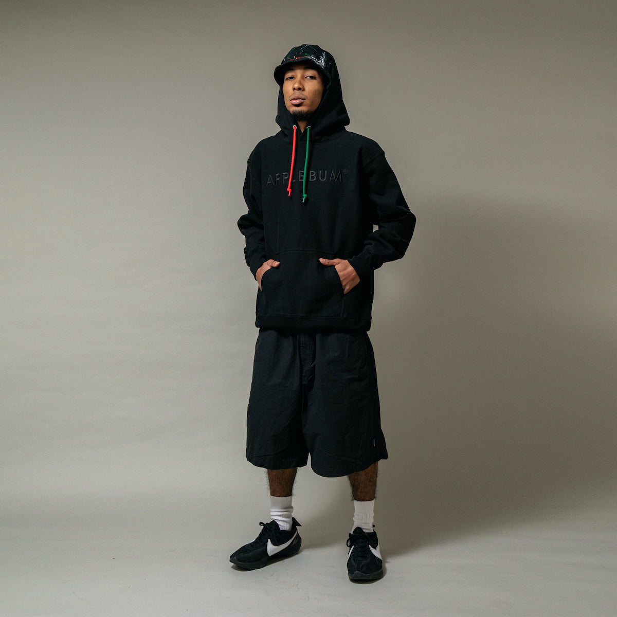 Black Logo Sweat Parka