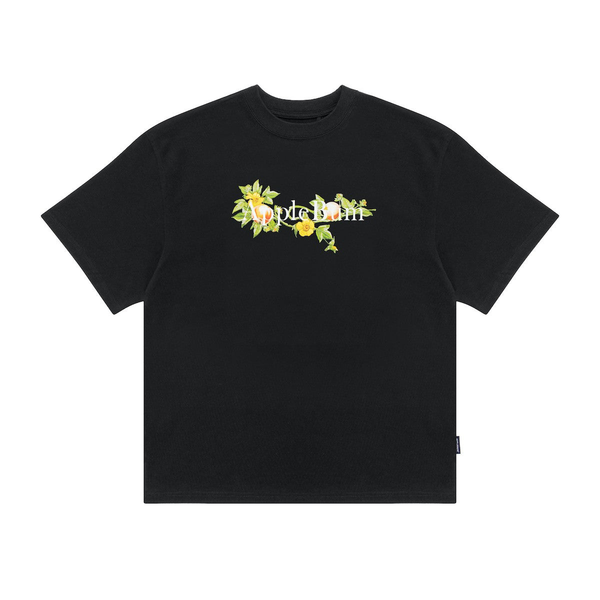 APPLEBUM “Apple Blossom Logo” T-shirt 12oz - BLACK