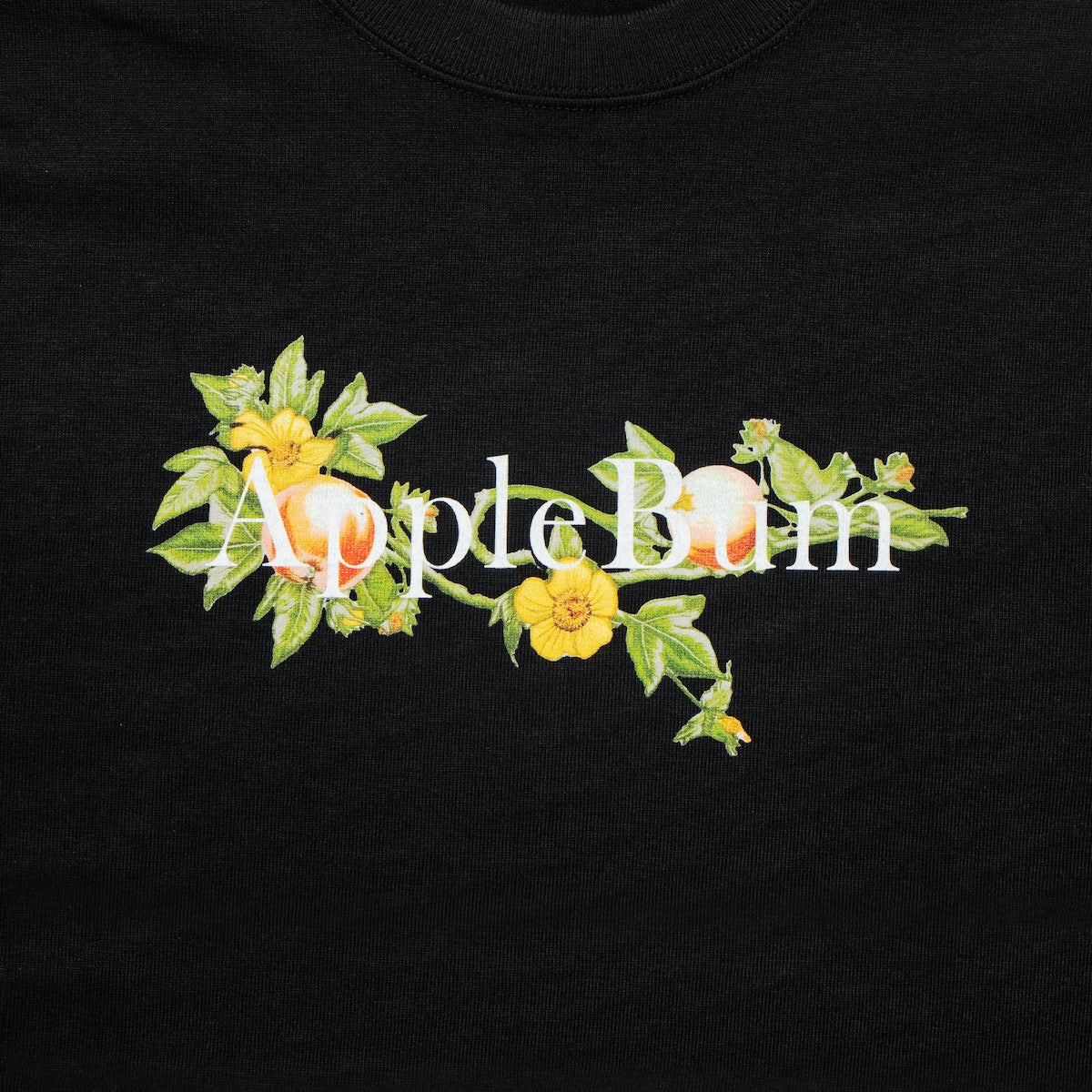 APPLEBUM “Apple Blossom Logo” T-shirt 12oz - BLACK