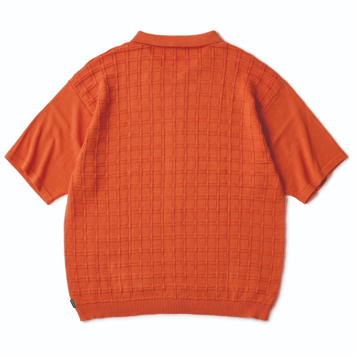 HELLRAZOR SQUARE S/S BUTTON KNIT - ORANGE