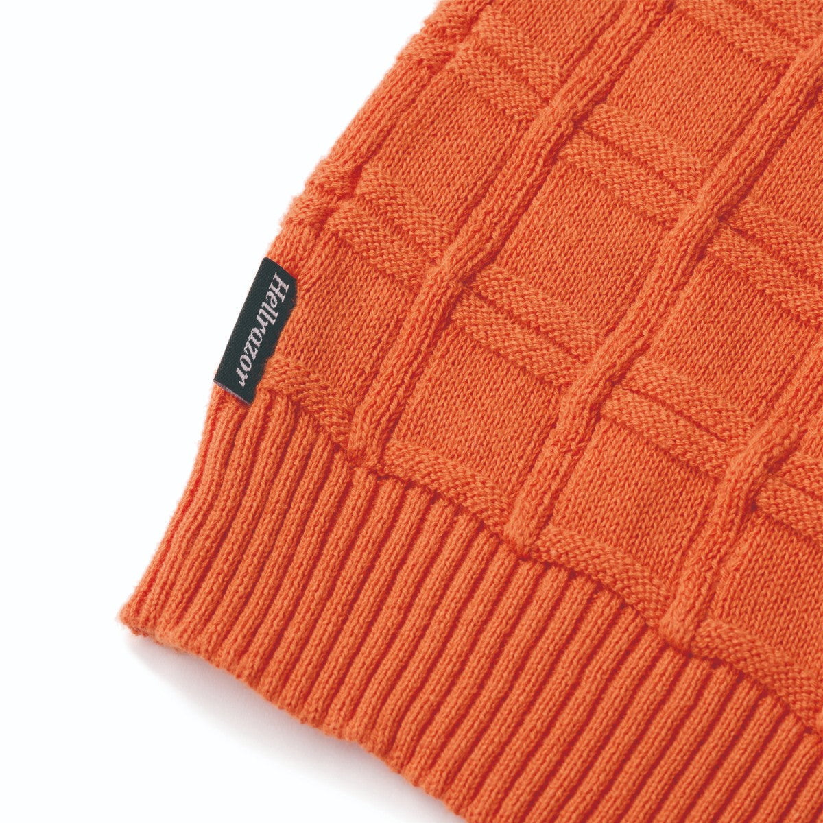 HELLRAZOR SQUARE S/S BUTTON KNIT - ORANGE