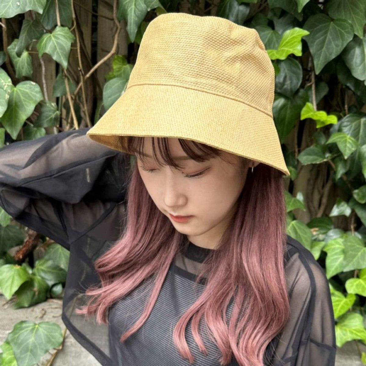 CONTROL FREAK PAPER BUCKET HAT コントロールフリーク 雑材バケットハット 224-120706【レディース 帽子 バケットハット 軽量 タウンユース 25SS】