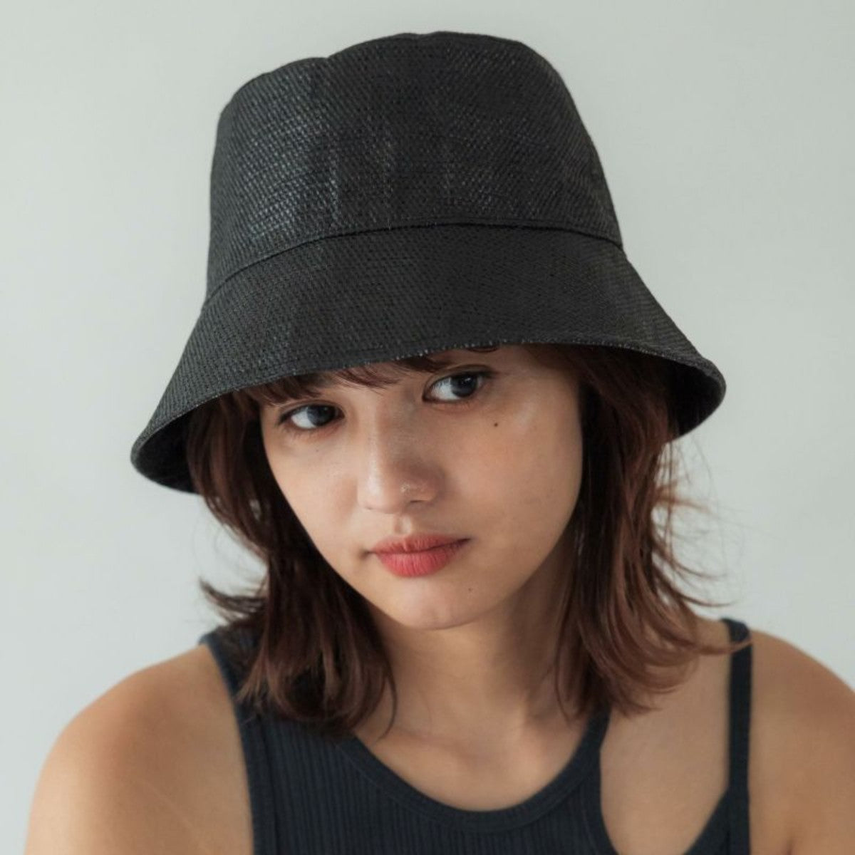 CONTROL FREAK PAPER BUCKET HAT コントロールフリーク 雑材バケットハット 224-120706【レディース 帽子 バケットハット 軽量 タウンユース 25SS】