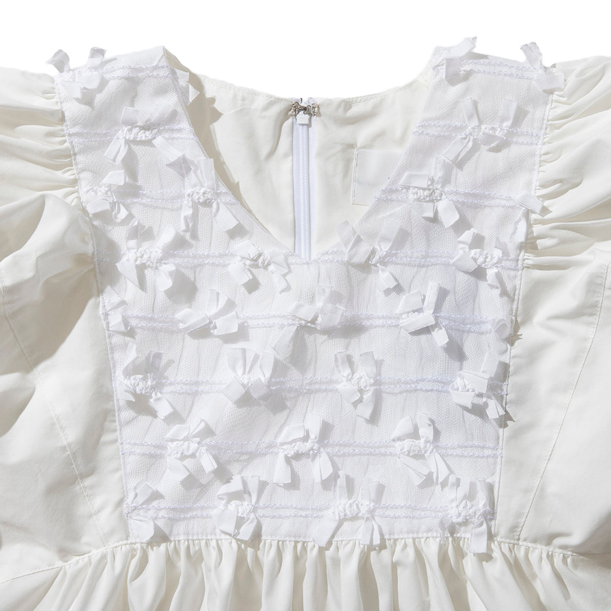naokitomizuka Ribbon tulle collared blouse ナオキトミヅカ カラー ブラウス GRNTB003【レディース ブラウス シャツブラウス 襟付き 25SS】