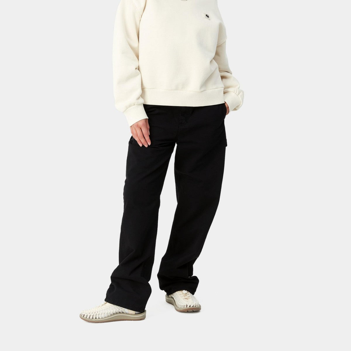 Carhartt WIP W' PIERCE PANT STRAIGHT - Black (garment dyed)