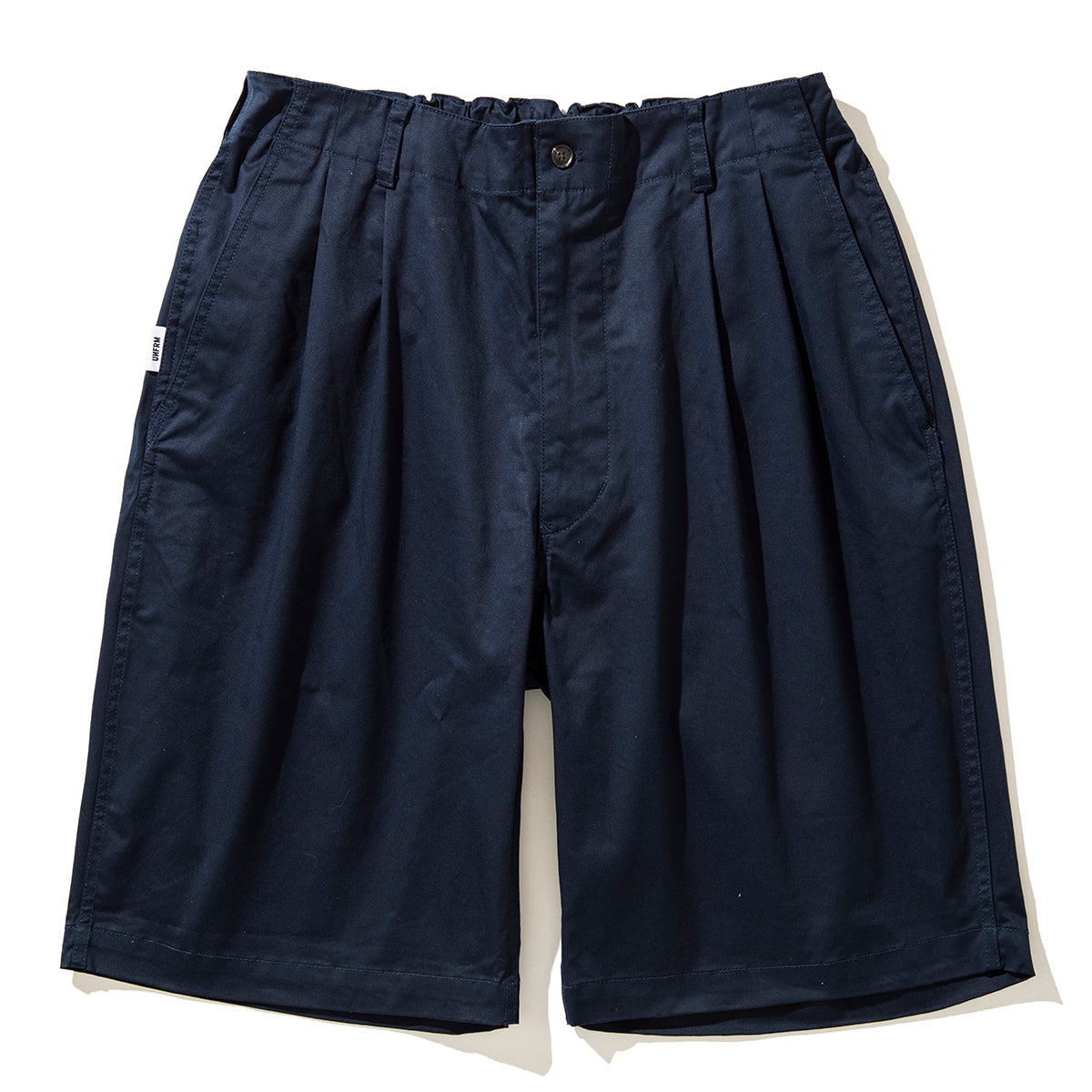 STRETCH CHINO CLOTH TWO TUCK WIDE HALF PANTS