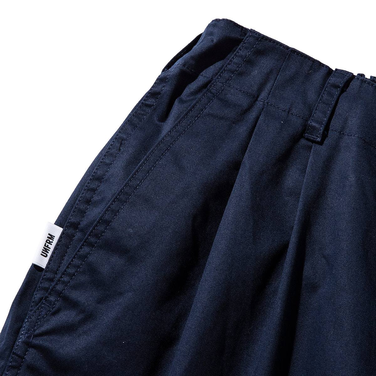 STRETCH CHINO CLOTH TWO TUCK WIDE HALF PANTS
