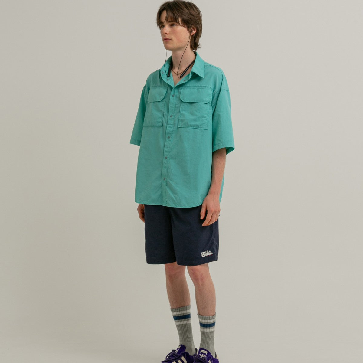 TASLAN NYLON COZY SHORTS