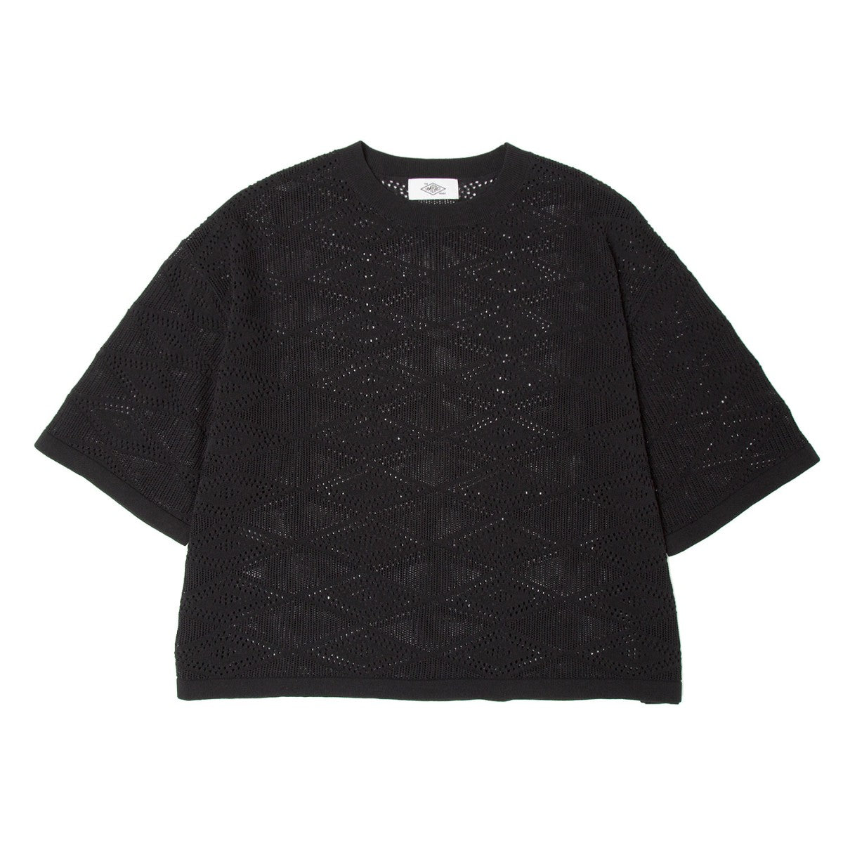 Mesh knit S/S tops