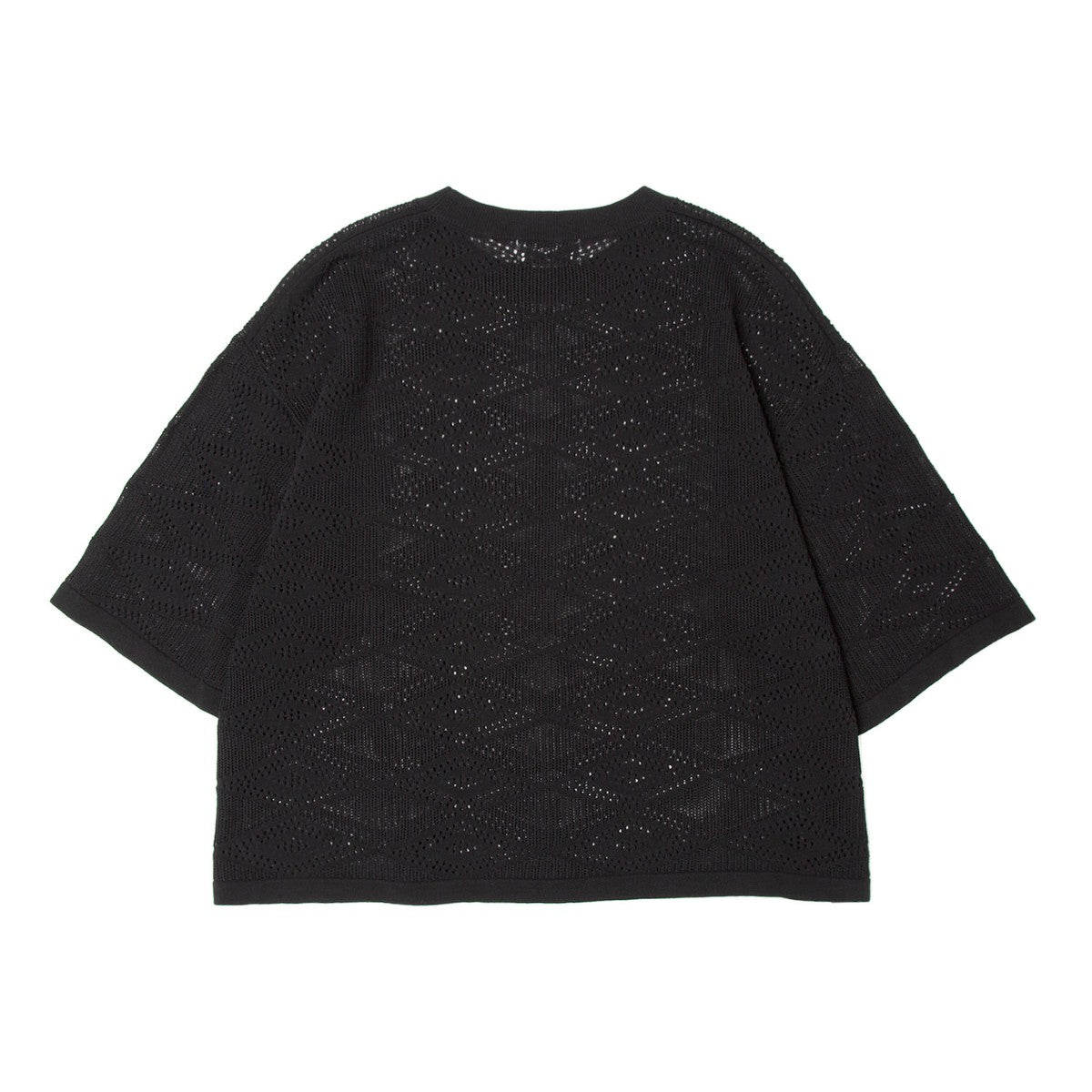 Mesh knit S/S tops