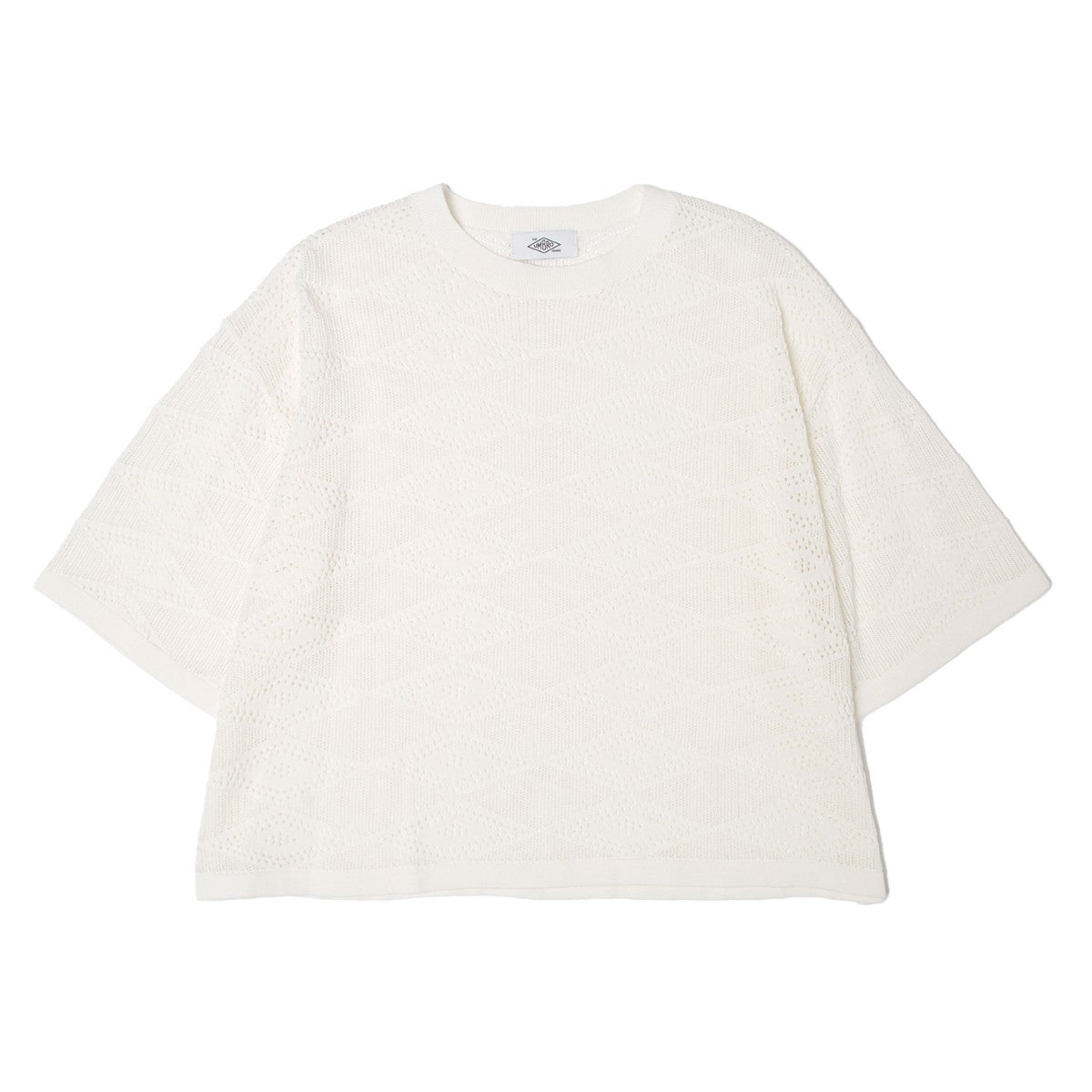 Mesh knit S/S tops
