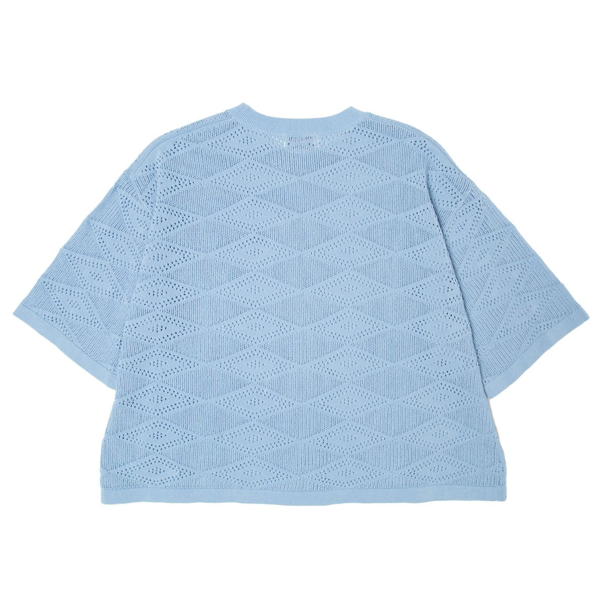 Mesh knit S/S tops