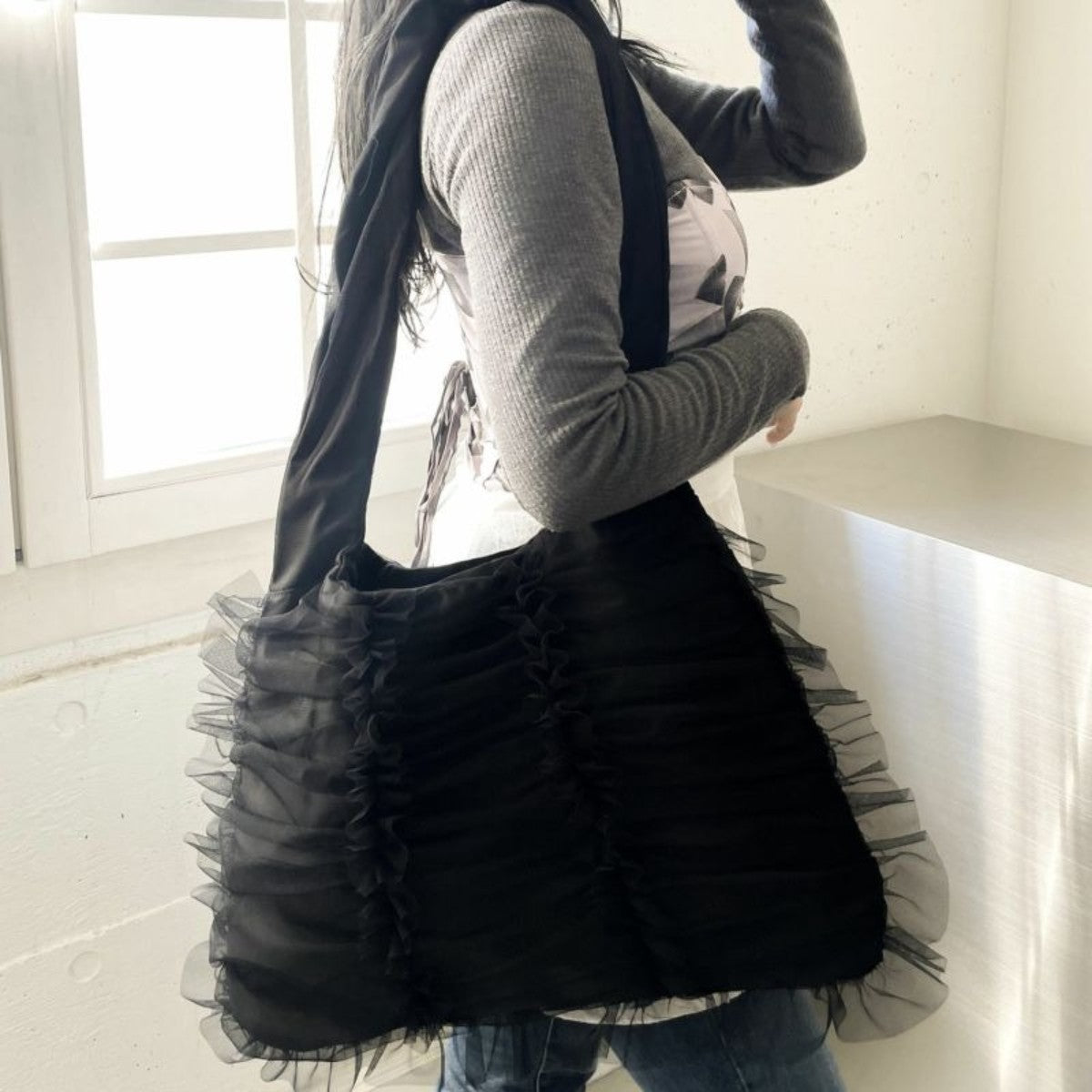 Casselini Wide Tulle Tote キャセリーニ ワイドチュールトート 252-110510【レディース 鞄 トートバッグ 収納 A4 25FW】